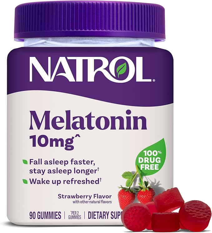 Natrol Melatonin 10mg – Strawberry Flavoured (90 Gummies)