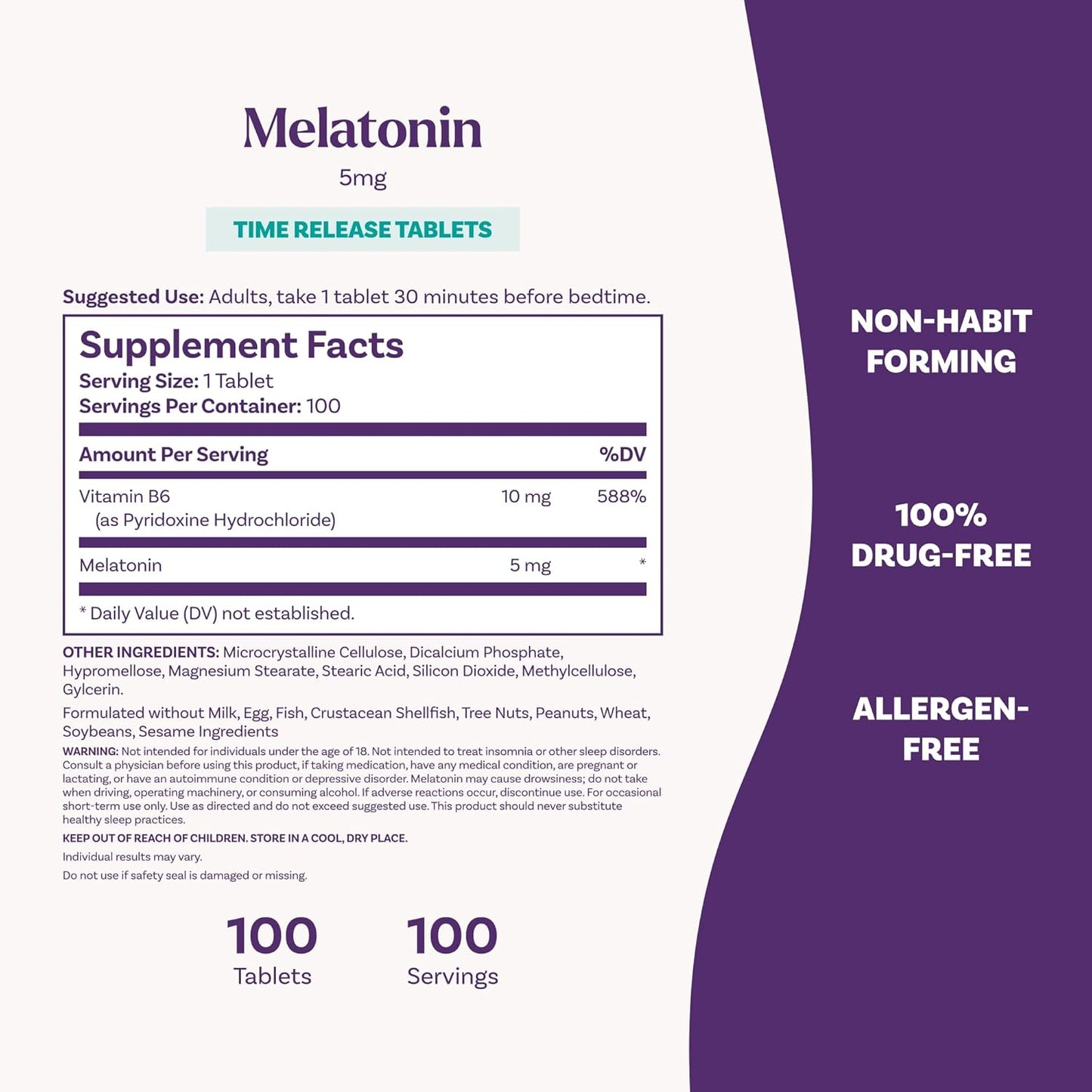 Natrol Melatonin 5mg – Time Release (100 Tablets)