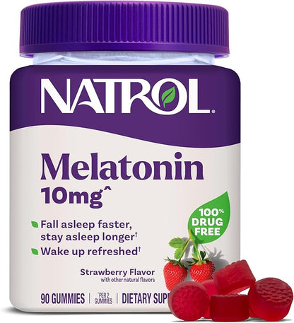 Natrol Melatonin 10mg – Strawberry Flavoured (90 Gummies)