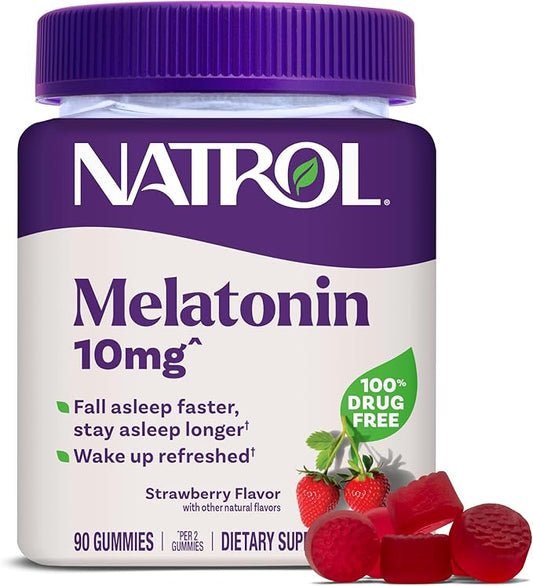 Natrol Melatonin 10mg – Strawberry Flavoured (90 Gummies)