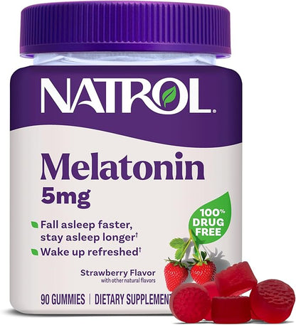 Natrol Melatonin 5mg – Strawberry Flavoured (90 Gummies)