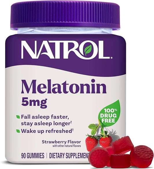 Natrol Melatonin 5mg – Strawberry Flavoured (90 Gummies)