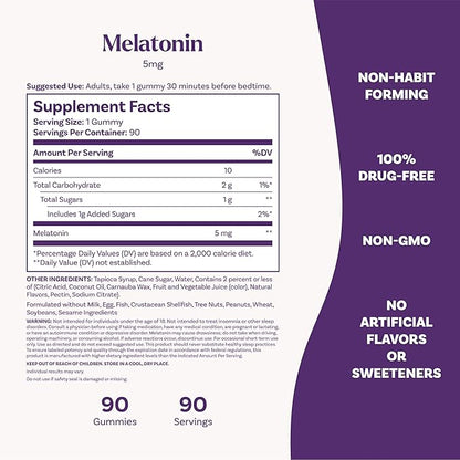 Natrol Melatonin 5mg – Strawberry Flavoured (90 Gummies)