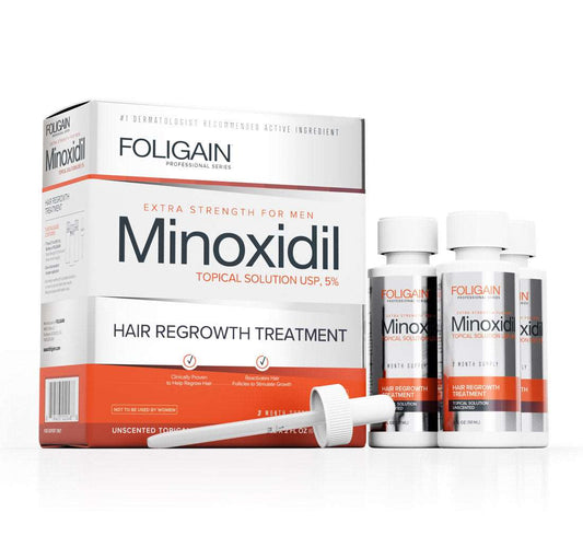 FOLIGAIN 5% Minoxidil Hair Regrowth Treatment for Men (3-Month Supply)